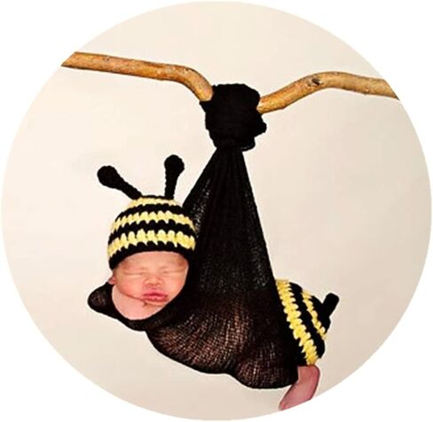 الوليد التصوير الدعائم وتتسابق قبعة طويلة تموج التفاف مجموعة طفل الفتيان الفتيات صورة تبادل لاطلاق النار الرضع محبوك قبعة النحل السراويل التصوير تبادل لاطلاق النار in Kuwait