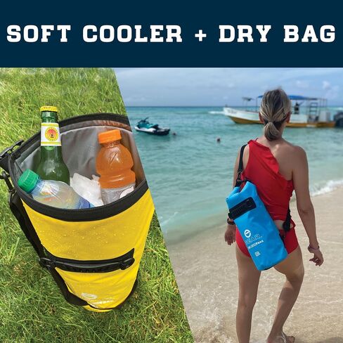 Enthusiast Gear Insulated Dry Bag Floating Cooler – 10L / 15L / 25L Roll Top, Leak Proof, Waterproof, Collapsible, with Padded Shoulder Strap - Perfect for Kayaking Fishing Beach in Kuwait