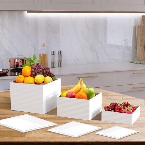 مجموعة رافعات بوفيه من 3 قطع من الاكريليك مع اغطية سفلية، صناديق اكريليك، مكعبات عرض متداخلة من الاكريليك 6 جوانب، مكعبات عرض اكريليك بيضاء، رافعات متداخلة لعرض الكيك ومقتنيات المجوهرات in Kuwait