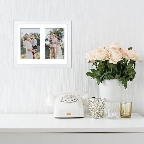 إطار صورة خشبي من ORIVAN مقاس 8x10، شاشة سوداء مقاس 4x6، صور مزدوجة بتنسيقات أفقية ورأسية in Kuwait