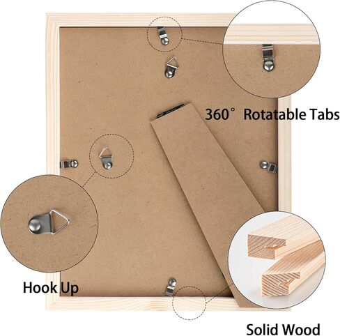 إطار صورة خشبي من ORIVAN مقاس 8x10، شاشة سوداء مقاس 4x6، صور مزدوجة بتنسيقات أفقية ورأسية in Kuwait