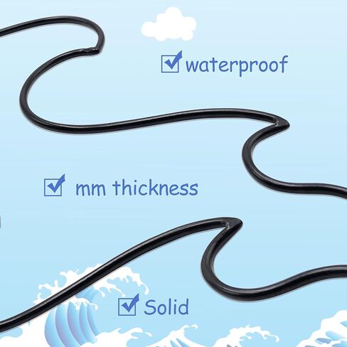 Fcimu Ocean Metal Wire Wall Decor - لوحة فنية جدارية أنيقة باللون الأسود لديكور المنزل تحت عنوان الشاطئ - مثالية لغرفة المعيشة وغرفة النوم والحمام - مثالية للديكورات الصيفية الساحلية وركوب الأمواج وشاطئ البحر in Kuwait