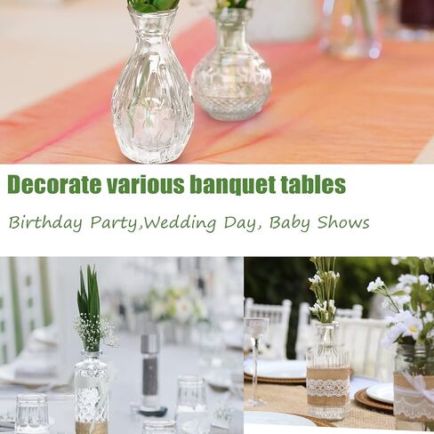 مجموعة من 25 مزهريات برعم للزهور، مزهريات زجاجية للقطع المركزية، مزهريات زجاجية صغيرة لتزيين حفلات الزفاف الريفية، مزهريات صغيرة، مزهريات شفافة لتزيين الطاولة، مزهريات زهور مفردة لغرفة النوم وغرفة in Kuwait