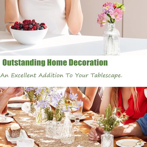 مجموعة من 25 مزهريات برعم للزهور، مزهريات زجاجية للقطع المركزية، مزهريات زجاجية صغيرة لتزيين حفلات الزفاف الريفية، مزهريات صغيرة، مزهريات شفافة لتزيين الطاولة، مزهريات زهور مفردة لغرفة النوم وغرفة in Kuwait