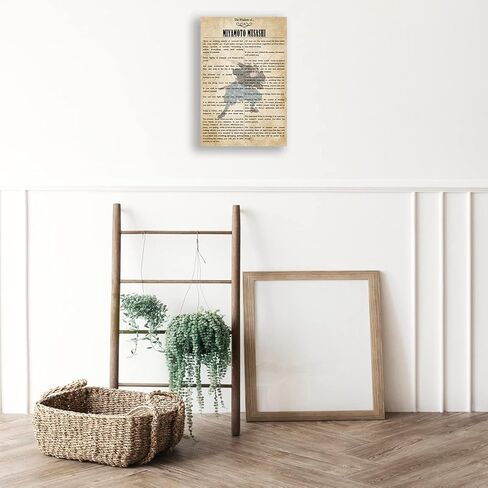 Japanese Samurai Poster Framed Quotes Wall Art Inspirational Poster Canvas Vintage Japanese Samurai Wall Art Prints Pictures Framed (12x18 inch) in Kuwait