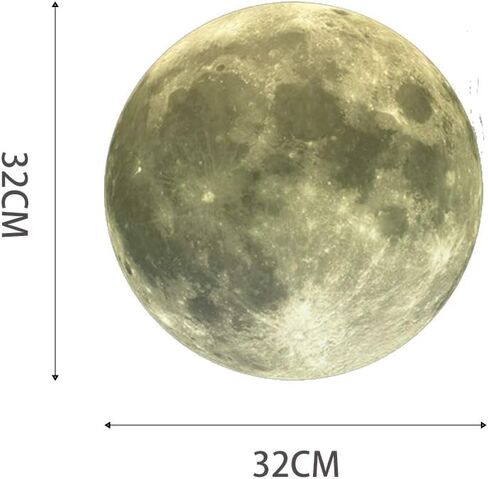 ملصق حائط 32 سم يحمل عبارة "Glow in The Dark Moon We Love You To The Moon And Back" ملصق جداري يحمل عبارات متوهجة وقمر مضيء وملهمة مطبوعة ملصقات جدارية أو ملصقات فنية للسقف قابلة للإزالة in Kuwait