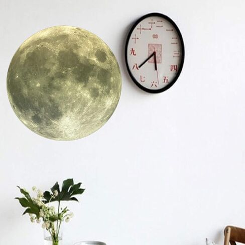 ملصق حائط 32 سم يحمل عبارة "Glow in The Dark Moon We Love You To The Moon And Back" ملصق جداري يحمل عبارات متوهجة وقمر مضيء وملهمة مطبوعة ملصقات جدارية أو ملصقات فنية للسقف قابلة للإزالة in Kuwait