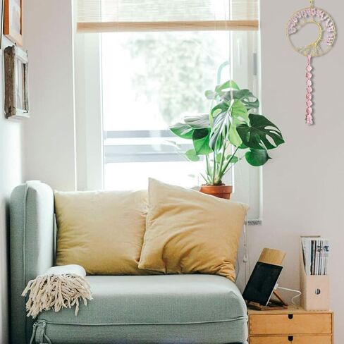 TUMBEELLUWA Crystal Tree of Life Wall Hanger Healing Decorative Hanging Ornaments Gold-plated-base Tumbled Quartz Stones Wall Decoration for Home Decor, 7 Chakra in Kuwait