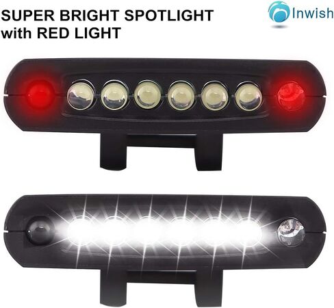 INWISH LED Hat Light Headlamp Flashlight, Clip On Cap Lights w/USB Rechargeable, Red Light, Battery Meter, Pivoting Head - Ultra Bright 200 Lumen Hands Free Hat Light for Baseball Caps Adults Kids in Saudi Arabia