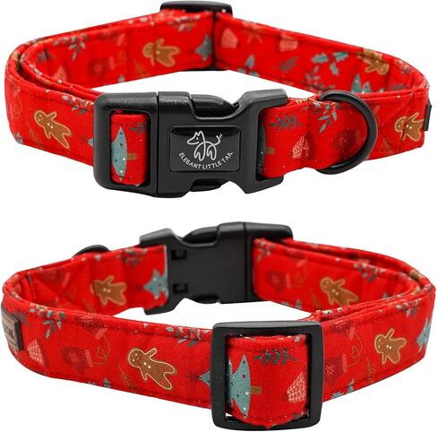 طوق كلب أنيق بذيل صغير لعيد الميلاد، طوق أخضر للحيوانات الأليفة، أطواق كلب منقوشة متينة، هدية للعطلات للفتيات أو الصبيان، طوق كلب قابل للتعديل لجرو X-Small in Kuwait