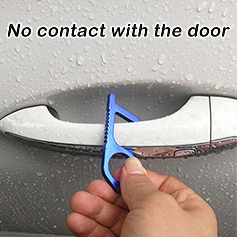 ZLMC[قطعتان] أداة فتح باب بدون لمس، أداة فتح باب متعددة الوظائف بدون لمس، أداة ضغط زر الخطاف، أداة لمس آمنة (أحمر، أزرق) in Kuwait