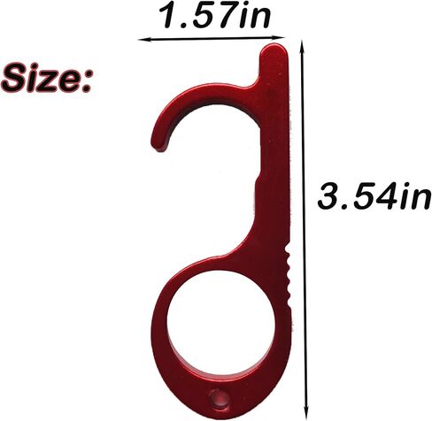 ZLMC[قطعتان] أداة فتح باب بدون لمس، أداة فتح باب متعددة الوظائف بدون لمس، أداة ضغط زر الخطاف، أداة لمس آمنة (أحمر، أزرق) in Kuwait