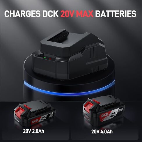 DCK 20V MAX Lithium Ion Charger, Compatible with DCK 20V MAX Replacement Battery & Power Tools, with LED Indicator, Temperature Sensor Protects Battery, Charge for Cordless Power Tools (FFCL20-02) in Kuwait