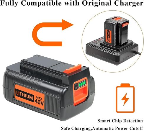 FSKE 3.5Ah 40V Lithium Battery Replacement for Black and Decker 40V Battery LBX2040 LST136 LBXR2036 LBXR36 LHT2436 LSWV36 LST540 LST136W etc in Saudi Arabia