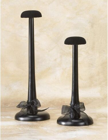 حامل قبعة خشبي صغير أسود مع توب قطيفة in Kuwait