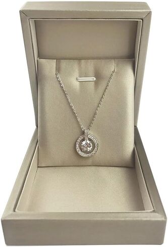 صندوق هدايا بقلادة فاخرة من DesignSter - علبة هدايا أنيقة لعرض المجوهرات بسلسلة طويلة لحفلات الزفاف، والخطوبة، والذكرى السنوية، والاحتفالات (ذهبي) in Kuwait