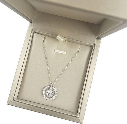 صندوق هدايا بقلادة فاخرة من DesignSter - علبة هدايا أنيقة لعرض المجوهرات بسلسلة طويلة لحفلات الزفاف، والخطوبة، والذكرى السنوية، والاحتفالات (ذهبي) in Kuwait