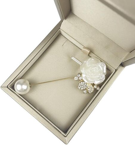 صندوق هدايا بقلادة فاخرة من DesignSter - علبة هدايا أنيقة لعرض المجوهرات بسلسلة طويلة لحفلات الزفاف، والخطوبة، والذكرى السنوية، والاحتفالات (ذهبي) in Kuwait