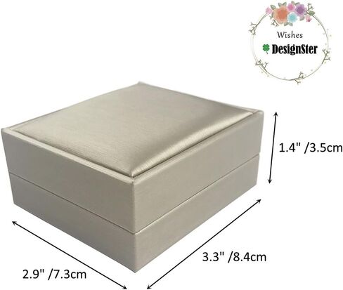 صندوق هدايا بقلادة فاخرة من DesignSter - علبة هدايا أنيقة لعرض المجوهرات بسلسلة طويلة لحفلات الزفاف، والخطوبة، والذكرى السنوية، والاحتفالات (ذهبي) in Kuwait