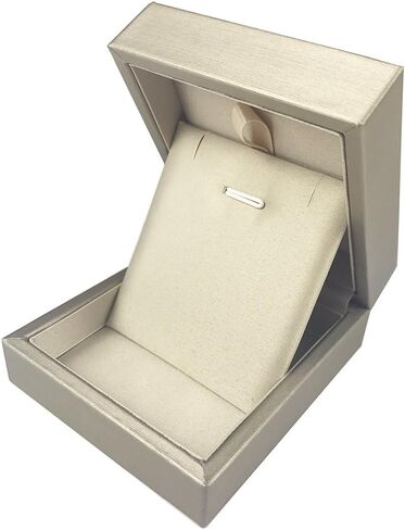 صندوق هدايا بقلادة فاخرة من DesignSter - علبة هدايا أنيقة لعرض المجوهرات بسلسلة طويلة لحفلات الزفاف، والخطوبة، والذكرى السنوية، والاحتفالات (ذهبي) in Kuwait