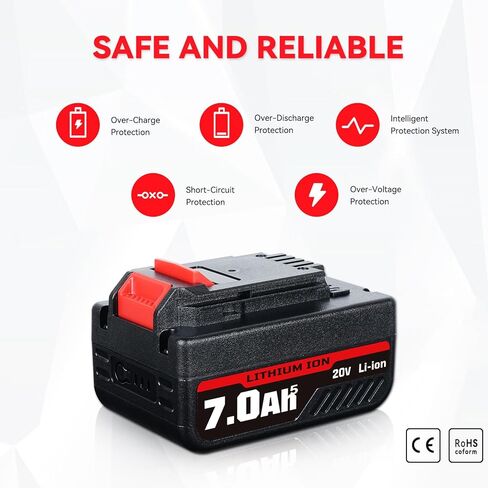 2 حزمة 7.0ah PCC685L 20V بطارية متوافقة مع كابل بورتر 20 فولت استبدال البطارية لكابل بورتر 20 فولت ماكس بطاريات ليثيوم أيون 20 فولت PCC685L PCC680L قابلة للشحن in Kuwait
