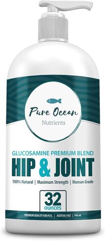 مغذيات المحيط النقي مزيج الجلوكوزامين كوندرويتين MSM السائل للورك والمفاصل للكلاب، 32 أونصة؛ مكمل سائل طبيعي in Kuwait