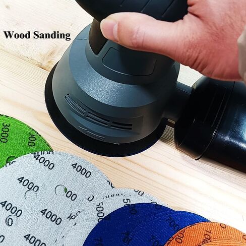 Rouswee 30 PCS 5 Inch 8 Hole #120-#5000 Sanding Discs 120/240/400/800/1000/1500/2000/2500/3000/5000 Grit Compatible for Random Orbital Sander Sanding Grinder (30 PCS 5 inch 8Hole #120-#5000) in Saudi Arabia