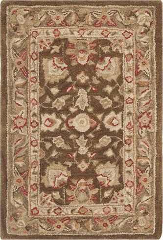 سجادة منطقة SAFAVIEH Anatolia Collection - 9 × 12 بوصة، بيج وبيج، صوف شرقي تقليدي مصنوع يدويًا، مثالية للمناطق ذات حركة المرور العالية في غرفة المعيشة وغرفة النوم (AN512A) in Saudi Arabia