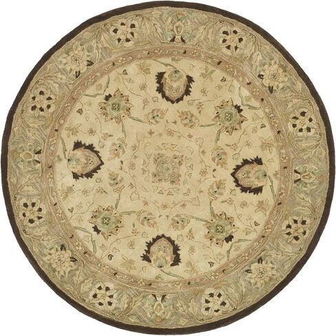 سجادة منطقة SAFAVIEH Anatolia Collection - 9 × 12 بوصة، بيج وبيج، صوف شرقي تقليدي مصنوع يدويًا، مثالية للمناطق ذات حركة المرور العالية في غرفة المعيشة وغرفة النوم (AN512A) in Saudi Arabia