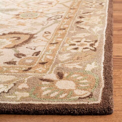 سجادة منطقة SAFAVIEH Anatolia Collection - 9 × 12 بوصة، بيج وبيج، صوف شرقي تقليدي مصنوع يدويًا، مثالية للمناطق ذات حركة المرور العالية في غرفة المعيشة وغرفة النوم (AN512A) in Saudi Arabia