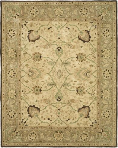 سجادة منطقة SAFAVIEH Anatolia Collection - 9 × 12 بوصة، بيج وبيج، صوف شرقي تقليدي مصنوع يدويًا، مثالية للمناطق ذات حركة المرور العالية في غرفة المعيشة وغرفة النوم (AN512A) in Saudi Arabia