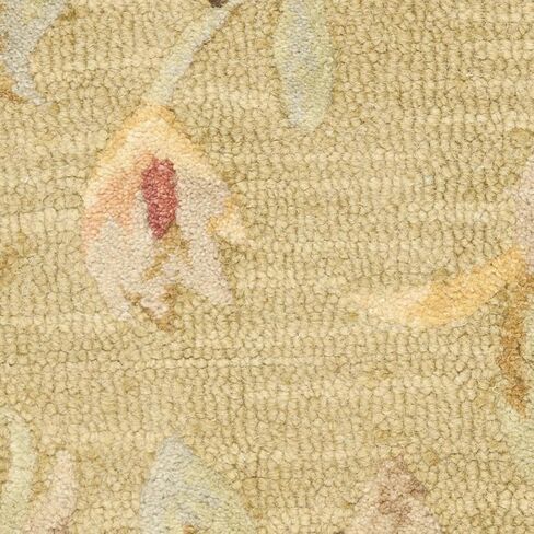 SAFAVIEH Blossom Collection 2' x 3' Green/Multi BLM785A Handmade Floral Premium Wool Accent Rug in Saudi Arabia