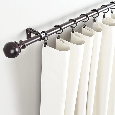 Heyous 40pcs Metal Curtain Rings with Clips 1 Inch Interior Diameter Compatible with up to 5/8 inch Rod Retro Black in Saudi Arabia