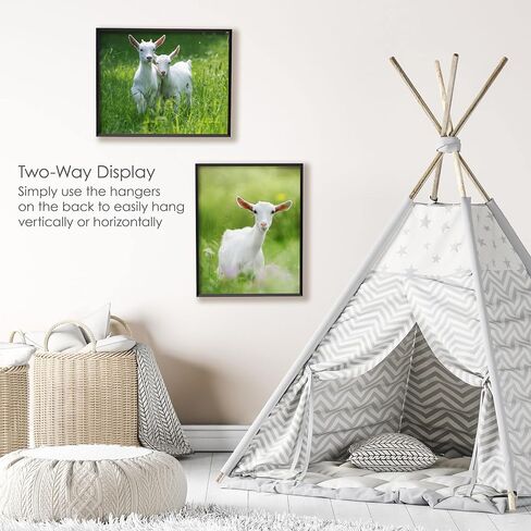 Mikasa Metal Portrait Frame, Displays 8x10 Photo with Mat, 16x20 without Mat, Black in Saudi Arabia
