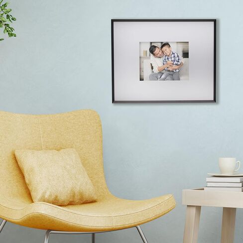 Mikasa Metal Portrait Frame, Displays 8x10 Photo with Mat, 16x20 without Mat, Black in Saudi Arabia