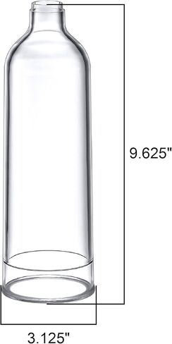 Amazing Abby - مزهرية فيرجينيا - 3 مزهريات برعم أكريليك، مزهريات زهور بلاستيكية لقطع الزفاف المركزية، ديكورات المنزل، زخارف المكاتب، مقاومة للكسر، حجم كبير، 10 بوصة (ارتفاع) in Kuwait