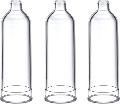 Amazing Abby - مزهرية فيرجينيا - 3 مزهريات برعم أكريليك، مزهريات زهور بلاستيكية لقطع الزفاف المركزية، ديكورات المنزل، زخارف المكاتب، مقاومة للكسر، حجم كبير، 10 بوصة (ارتفاع) in Kuwait