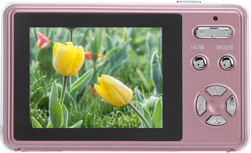 كاميرا wendeekun الرقمية، كاميرا تسجيل فيديو FHD 1080P 40MP مع تكبير رقمي 16X، كاميرا فيديو صغيرة بشاشة IPS 2.4 بوصة، كاميرات صغيرة محمولة للطلاب والمراهقين والأطفال والبالغين والمبتدئين (وردي) in Kuwait