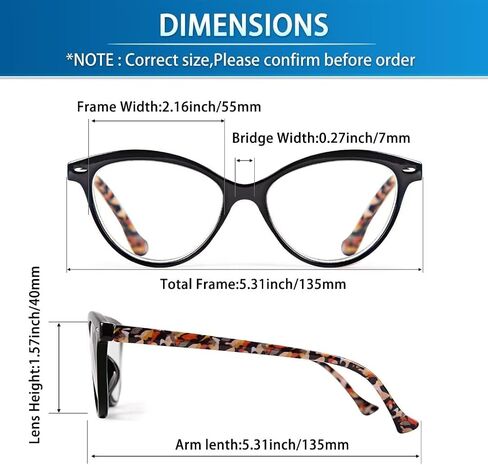herr bright Blue Light Blocking Reading Glasses,Computer Readers for Women Men,Ladies Magnification Eyeglasses in Saudi Arabia
