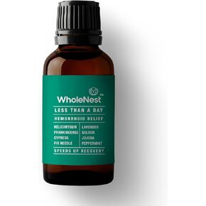 WholeNest Less Than A Day - Hemorrhoid Relief Essential Oil Serum - Hemorrhoids Treatment Oil for Rapid Relief from Swelling, Burning & Itching of Painful Hemorrhoids & Postpartum Fissures 15ml