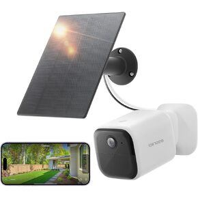 winees Outdoor Camera Wireless, 2K Solar Security Cameras Outdoor Wireless, Continuous Powered, PIR Sensor, Human/Vehicle/Pet/Package Detection, Siren, 8G Built-in Local Storage, 2-Way Talk, IP66 in Kuwait