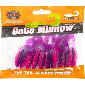 FLE-FLY Go Go Minnows Soft Plastic Baits with Vibrating Curl Tail in Saudi Arabia