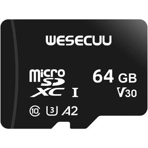 WESECUU 64GB microSDXC UHS-I Memory Card - Read Speed up to 80 MB/s, Full HD & 4K UHD, UHS-I,Expanded Storage for Camera, Laptop, Phone in Kuwait