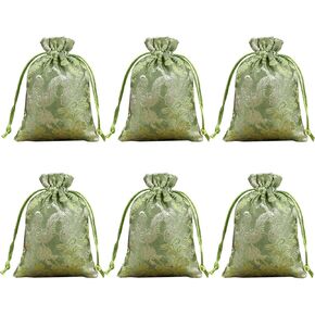 Snadulor,Kit bags,20 Pcs Chinese Jewelry Silk Purse Pouch Brocade Gift,Jewelry,Gift,Candy Bags 3.9x5.5 Inches,Dragon Design,Bright Yellow in Saudi Arabia