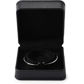 بابتن الجلود الإسورة صندوق المخملية الأساور حقيبة للتخزين صندوق هدايا مجوهرات (أسود) in Kuwait