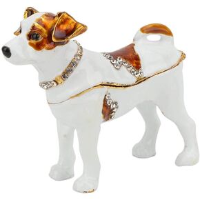 صندوق مجوهرات صغير محمول، صندوق حلي ماسي لامع لتزيين الكلب، الحرف المعدنية هدية ديكور المنزل، اللون، مقاس واحد in Kuwait