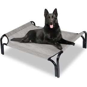 PetEase Cooling Elevated Dog Bed,Portable Dog Cot,with Washable Mesh and Powerful Anti-Slip Feet,Durable for Both Indoor and Outdoor Use (Small, Blue)