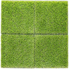 مربعات العشب الاصطناعي من Navaris - ألواح مربعات عشبية خضراء وهمية مقاس 30.48 سم × 30.48 سم للاستخدام الداخلي والخارجي - رقع عشبية وهمية للعشب - عبوة من 4 قطع in Kuwait