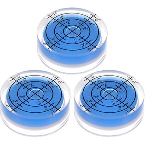 HARFINGTON 3pcs Round Bubble Level 32x12mm Mini Circular Bullseye Spirit Levels for Leveling Camera Tripod Telescope Workshop Turntable Pictures Frame, Lime