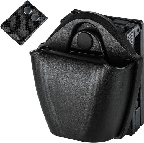 حافظة الأصفاد من البوليمر مولي - حافظة أصفاد تكتيكية مفتوحة لإنفاذ القانون للأصفاد المفصلية والسلسلة وحقيبة الكفة اليدوية سريعة التحرير لحزام الخدمة مع حزام الأصفاد من النايلون in Kuwait